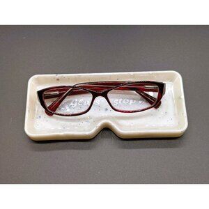 Handmade Resin Eyeglass Holder Tray W/Glitter Finish "The Glass's Stop Here" Tex
